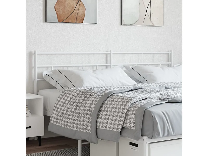 Tête de lit métal blanc 160cm