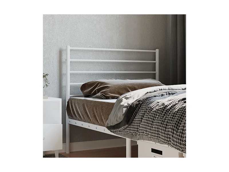 Tête de lit métal blanc 80cm
