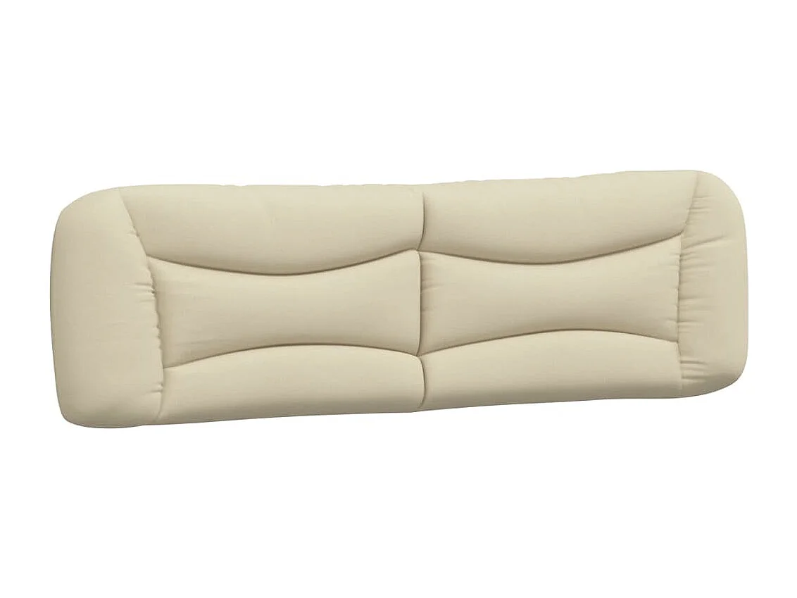 Coussin de tête de lit crème 180cm tissu
