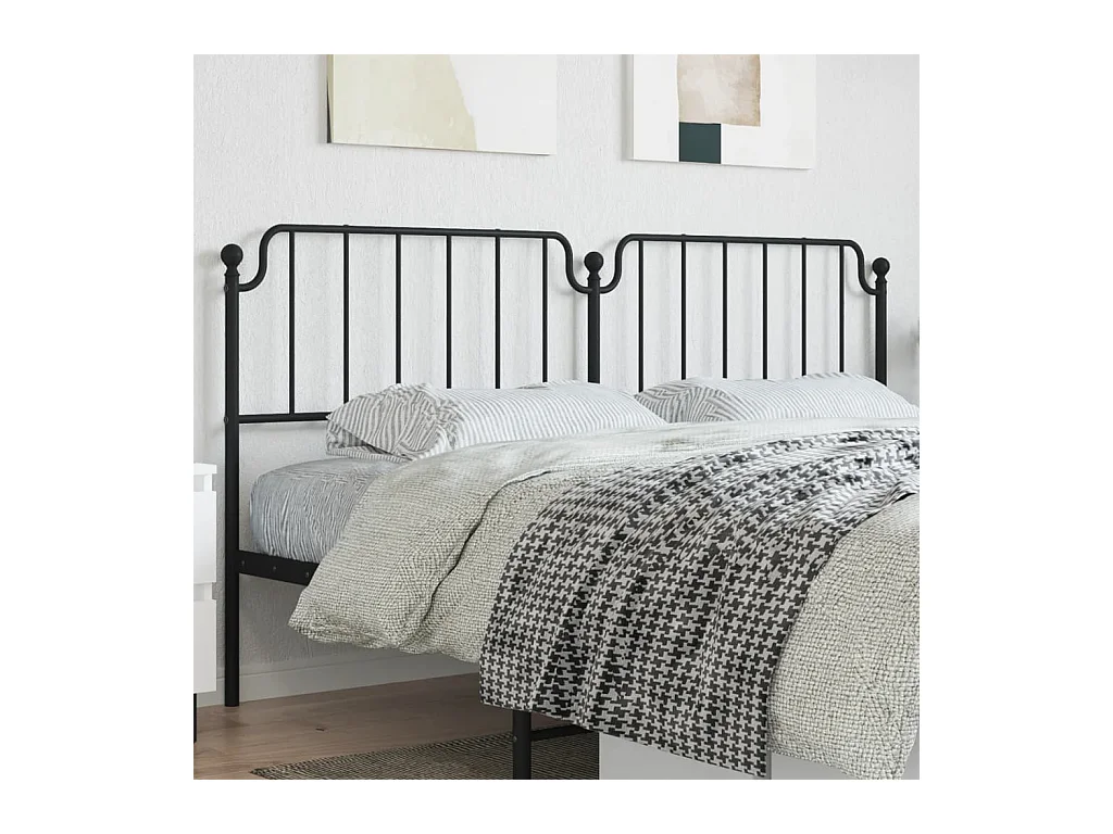 Tête de lit métal noir 193cm