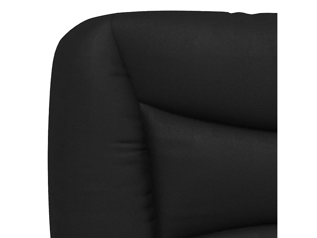 Coussin de tête de lit noir 160cm similicuir