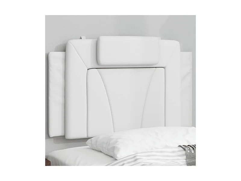 Coussin de tête de lit blanc 90cm similicuir