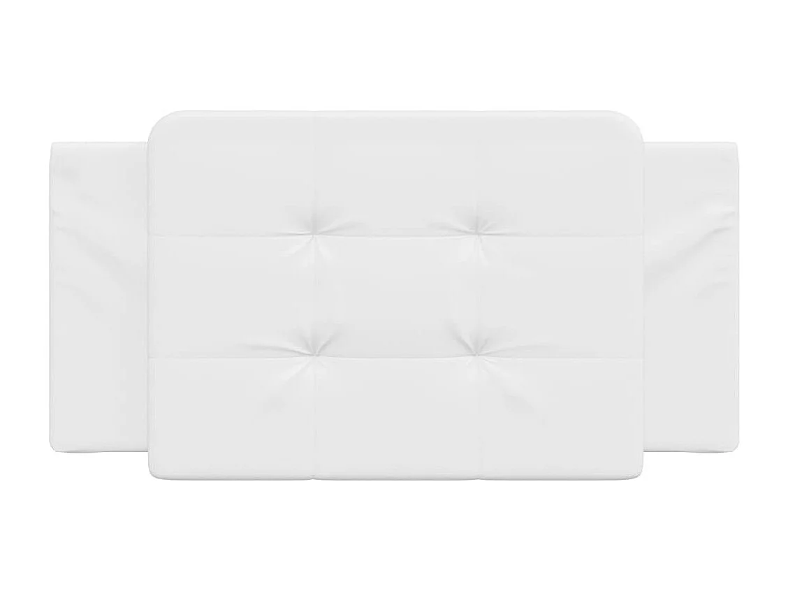 Coussin de tête de lit blanc 100cm similicuir