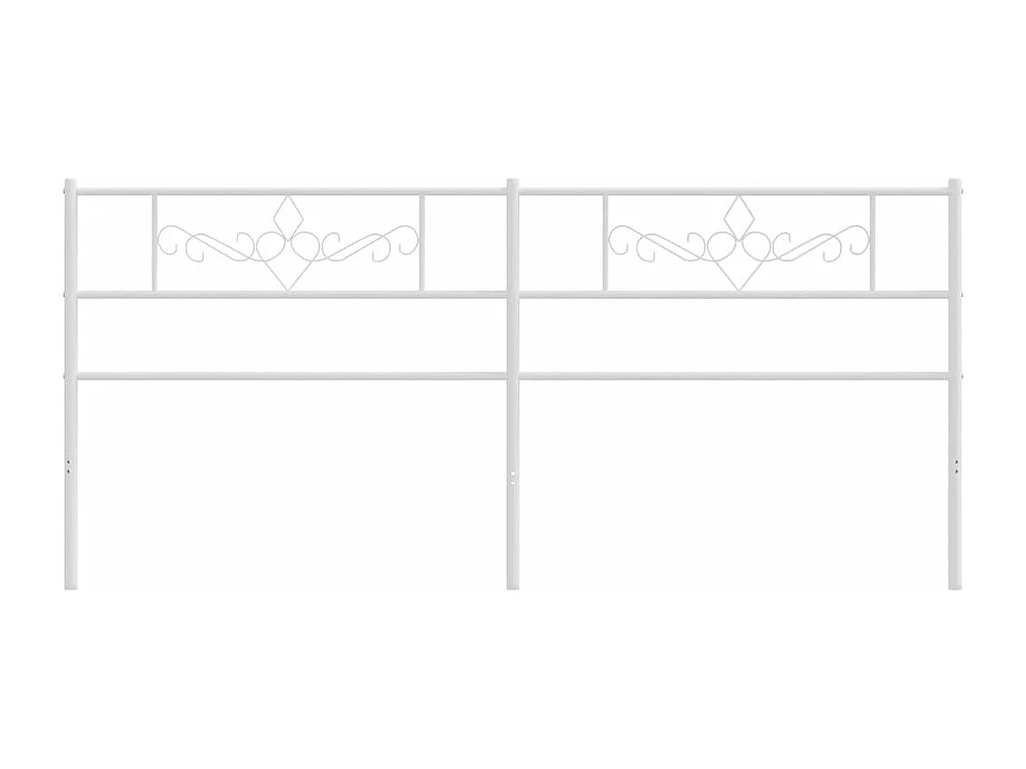 Tête de lit métal blanc 200cm