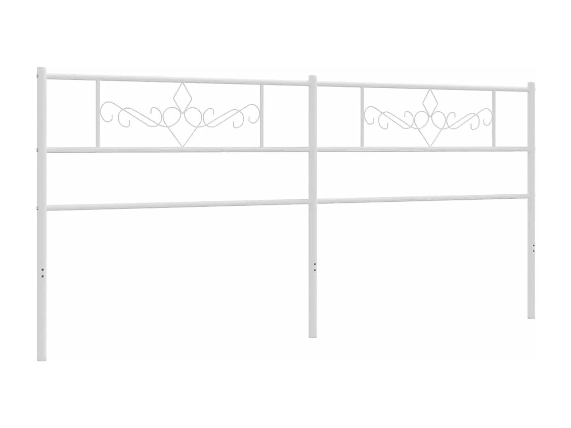 Tête de lit métal blanc 200cm
