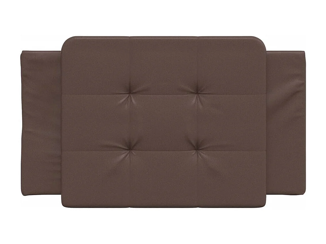 Coussin de tête de lit marron 80cm similicuir