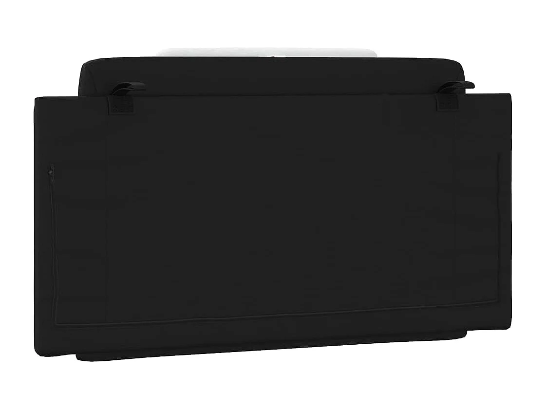 Coussin de tête de lit noir et blanc 100cm similicuir