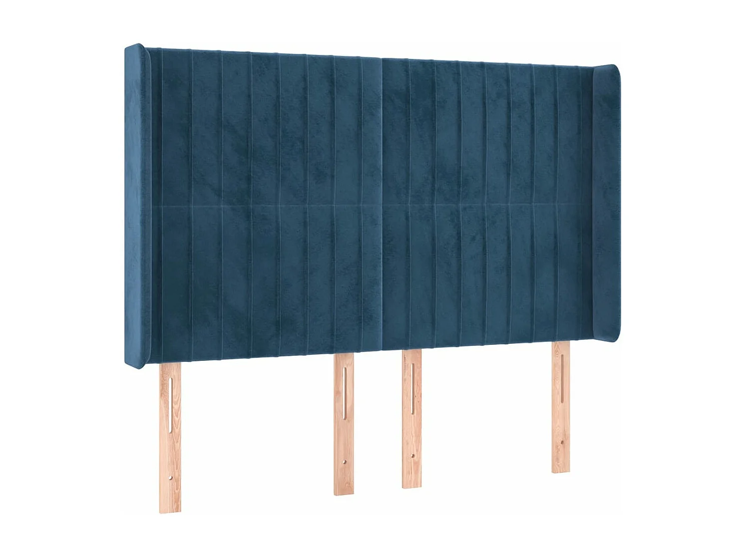 Tête de lit à LED Bleu foncé 147x16x118-128 Velours