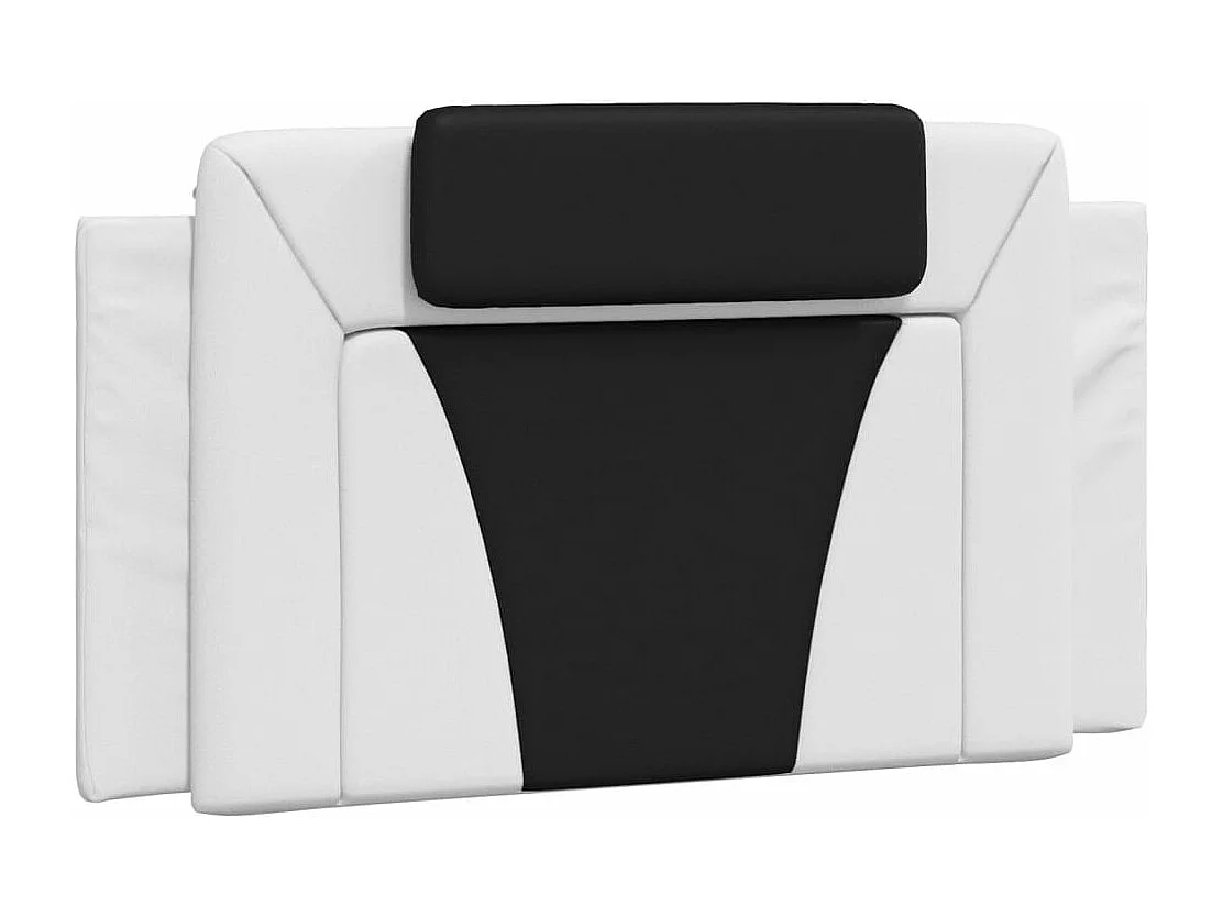 Coussin de tête de lit noir et blanc 100cm similicuir