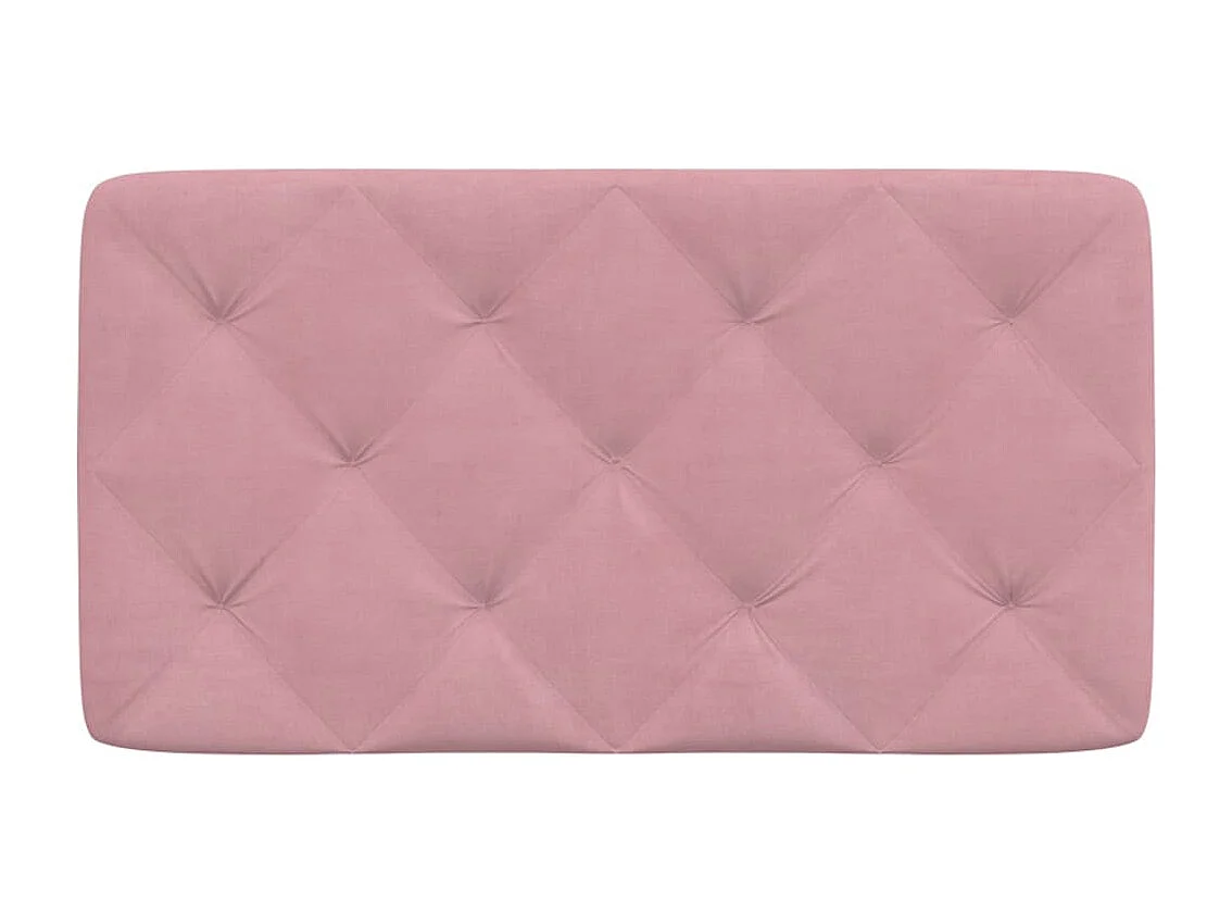 Coussin de tête de lit rose 90cm velours