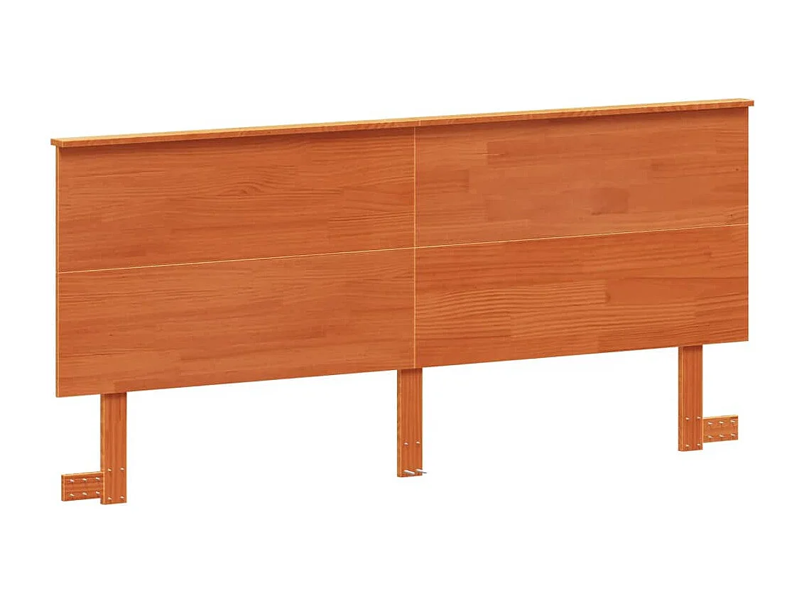 Tête de lit marron 180cm bois massif de pin