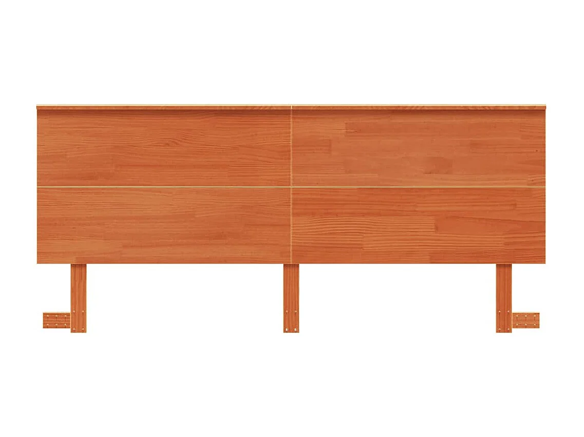 Tête de lit marron 180cm bois massif de pin