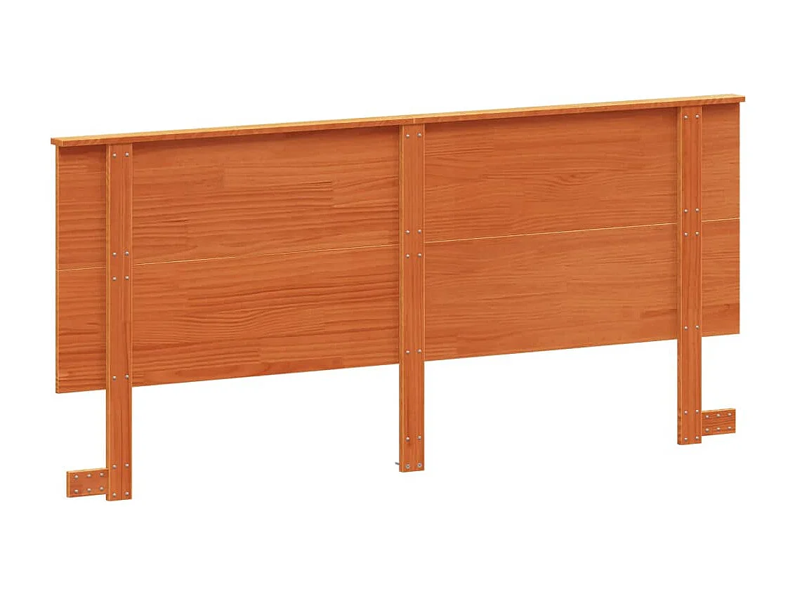 Tête de lit marron 180cm bois massif de pin