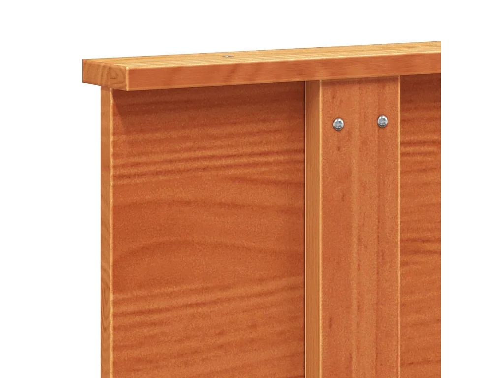 Tête de lit marron 180cm bois massif de pin