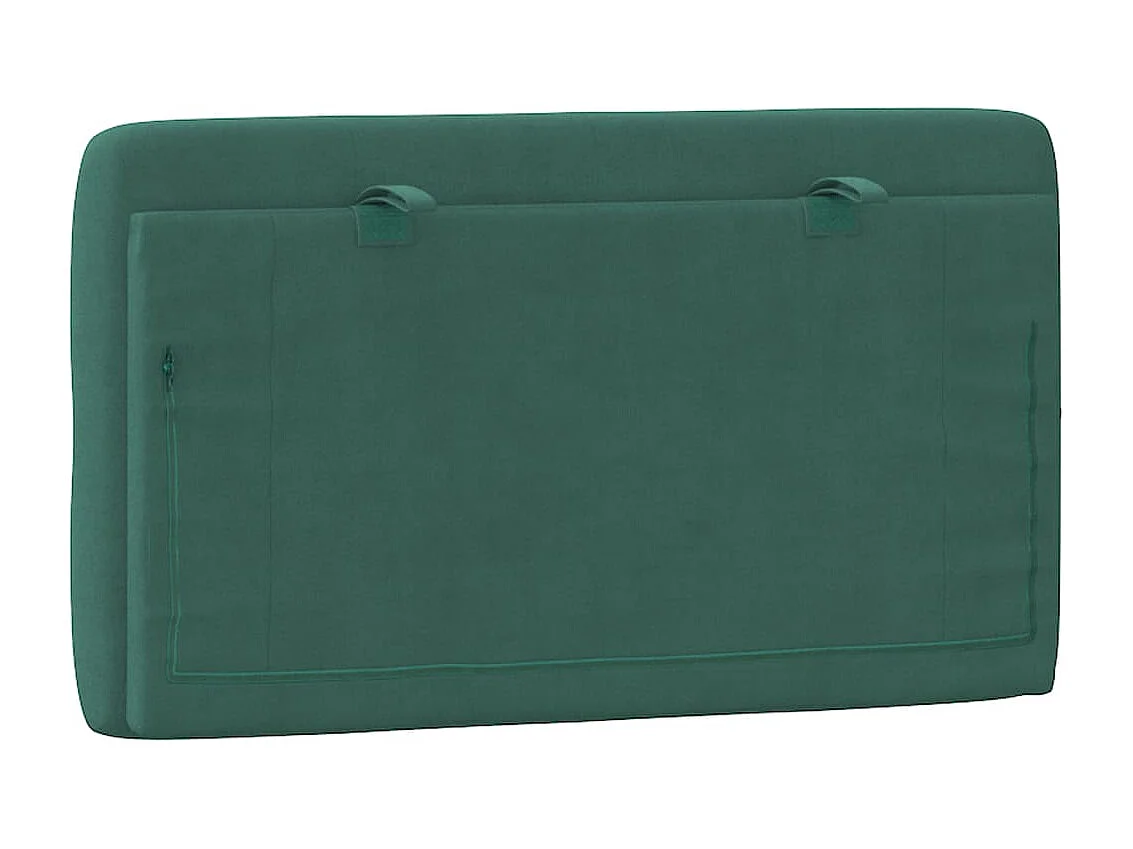 Coussin de tête de lit vert foncé 80cm velours