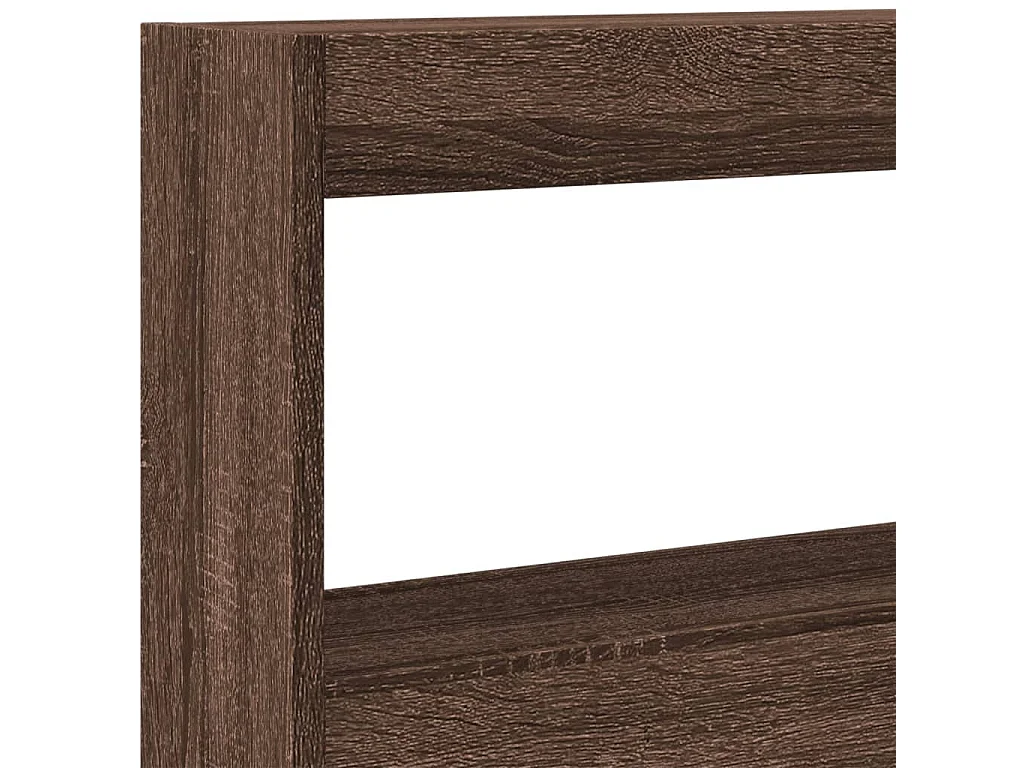 Armoire tête de lit avec LED chêne marron 160x17x102