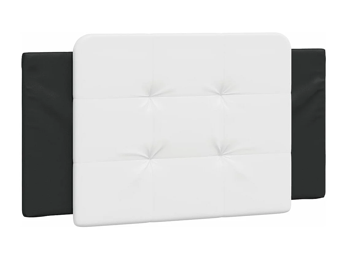 Coussin de tête de lit noir et blanc 100cm similicuir