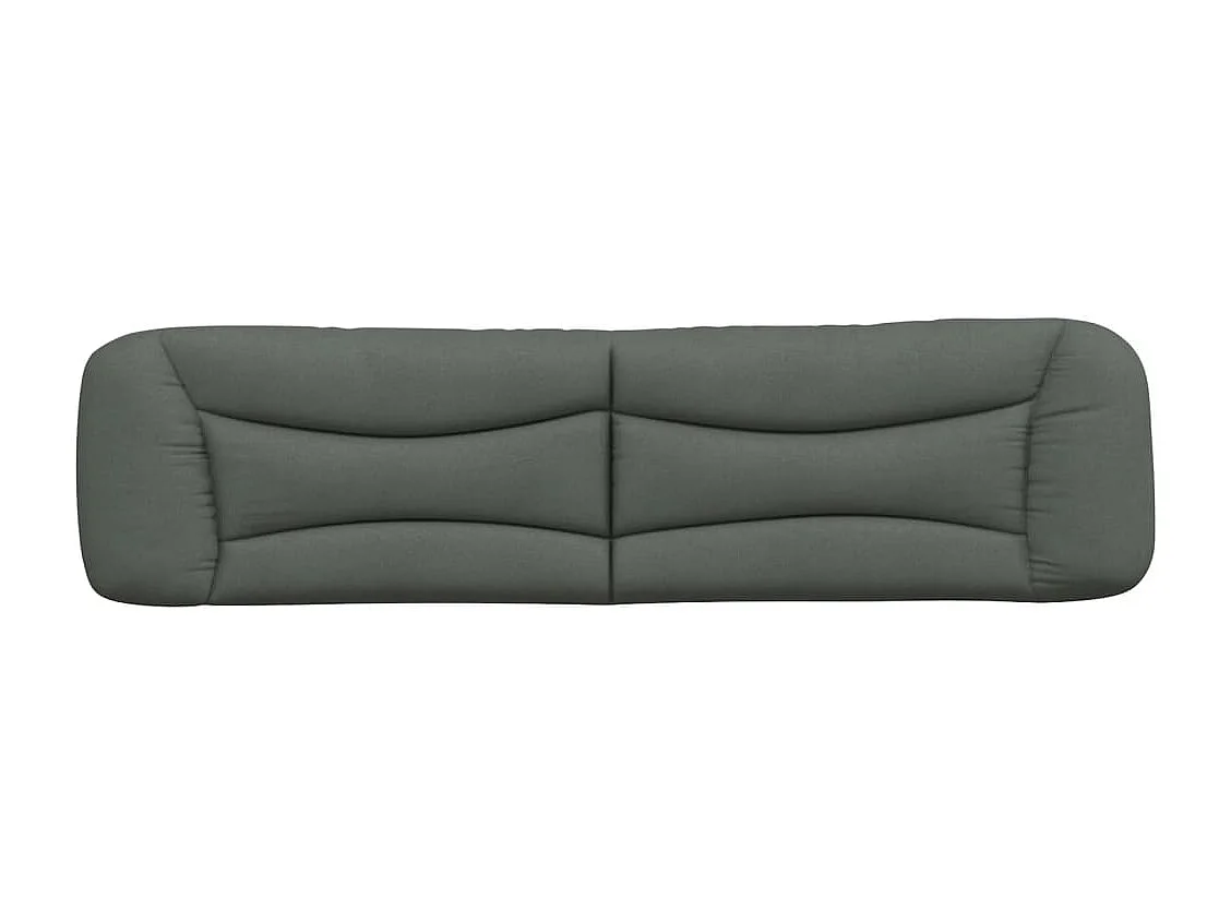 Coussin de tête de lit gris foncé 200cm tissu
