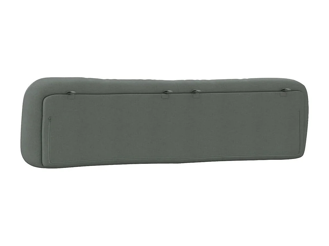 Coussin de tête de lit gris foncé 200cm tissu