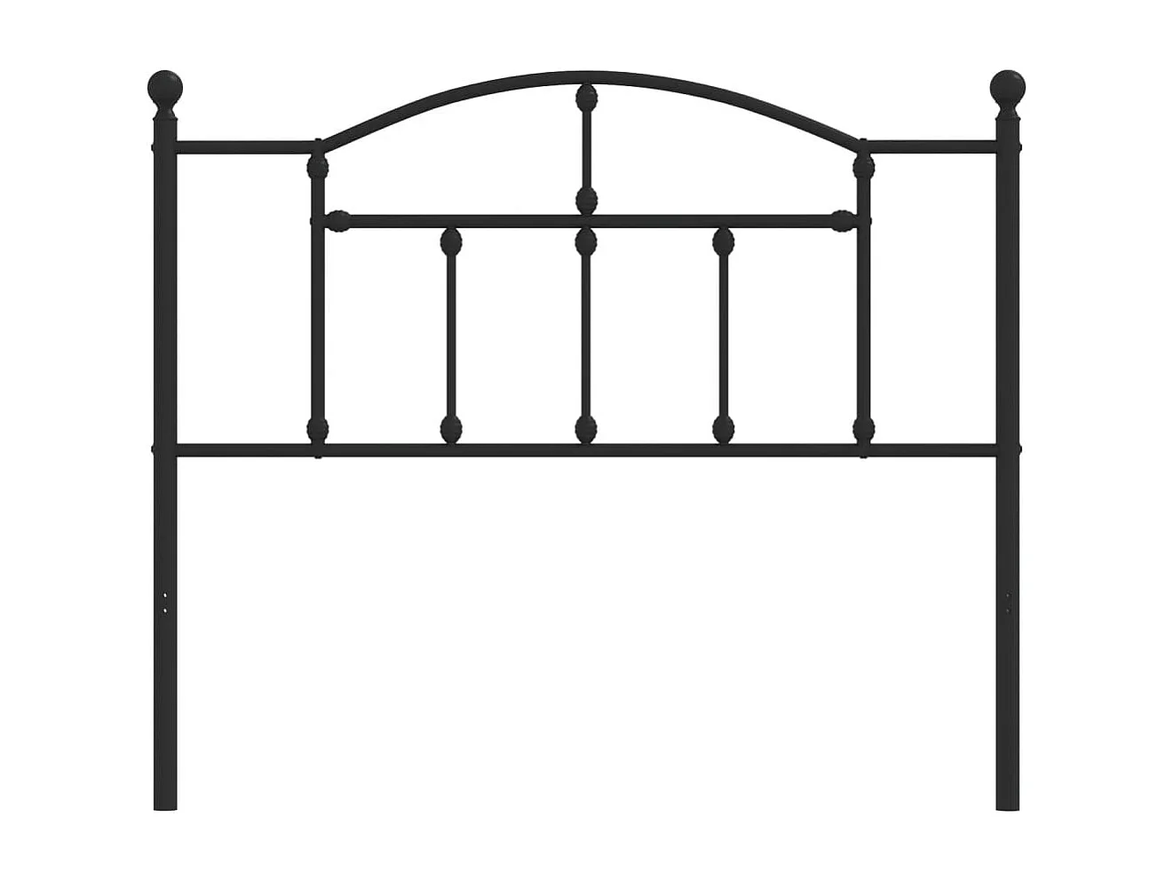 Tête de lit métal noir 107cm