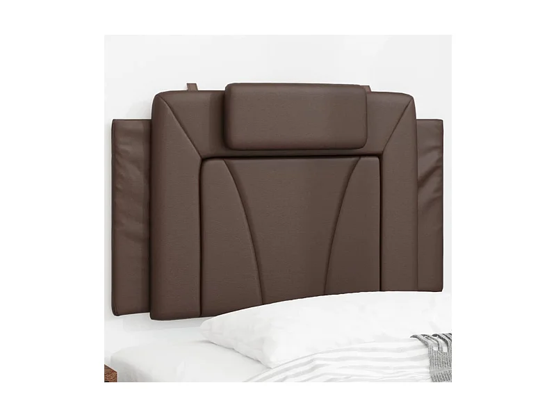 Coussin de tête de lit marron 90cm similicuir