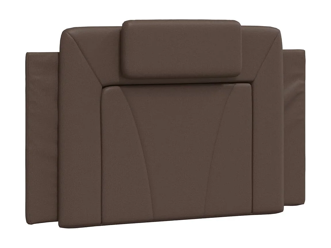 Coussin de tête de lit marron 90cm similicuir