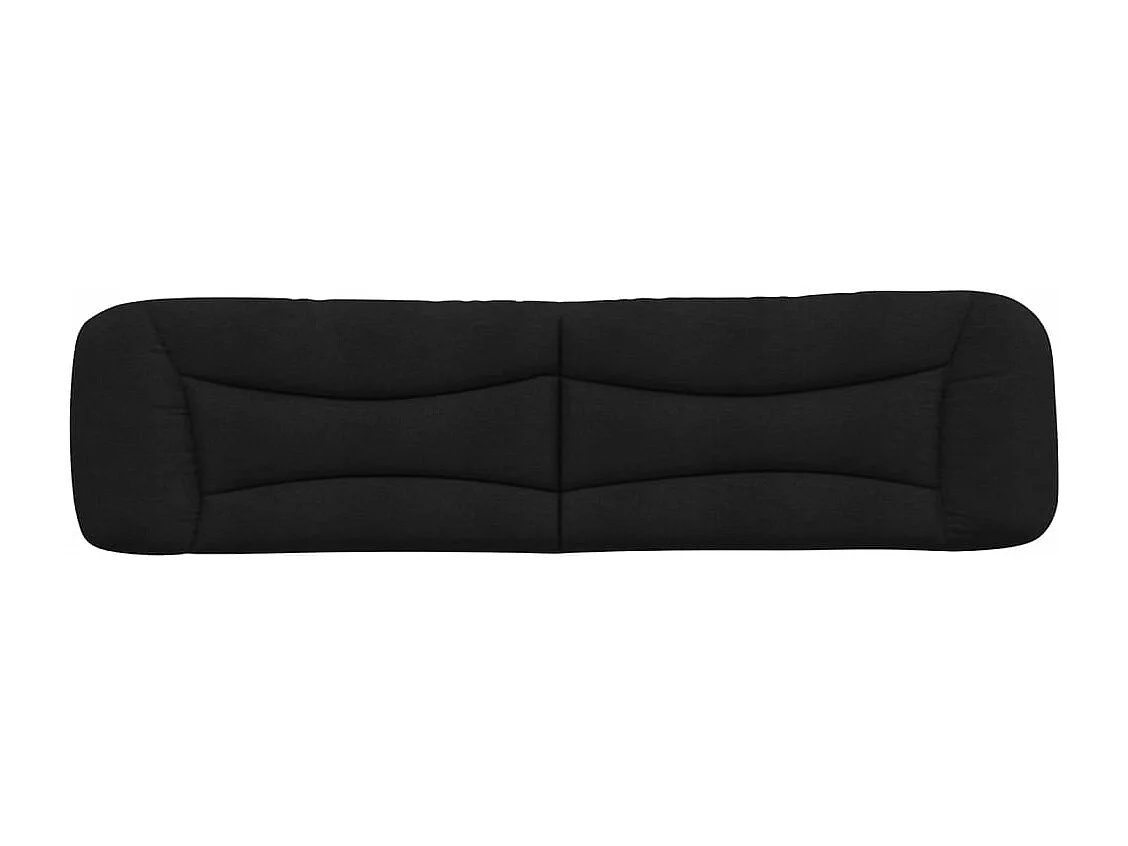 Coussin de tête de lit noir 200cm tissu