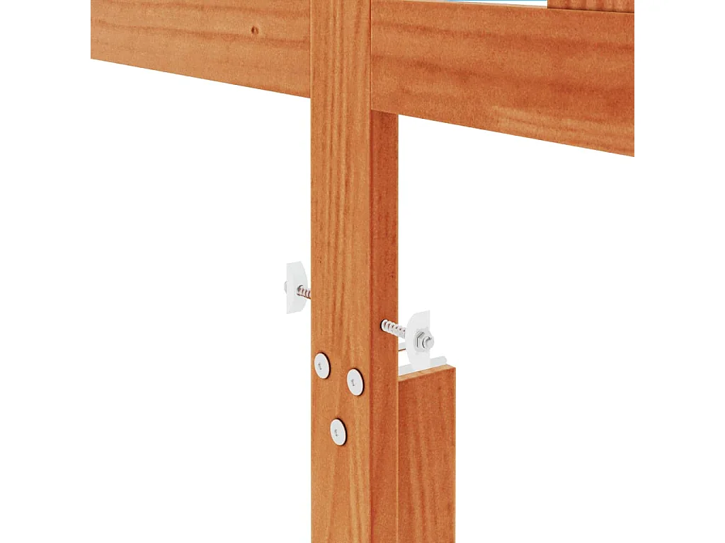 Tête de lit marron 135cm bois massif de pin