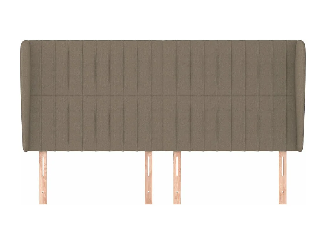 Tête de lit avec oreilles Taupe 203x23x118-128 Tissu