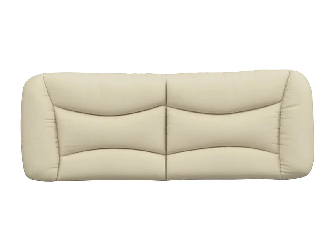 Coussin de tête de lit crème 120cm tissu