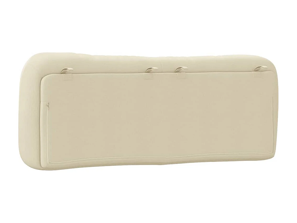 Coussin de tête de lit crème 120cm tissu