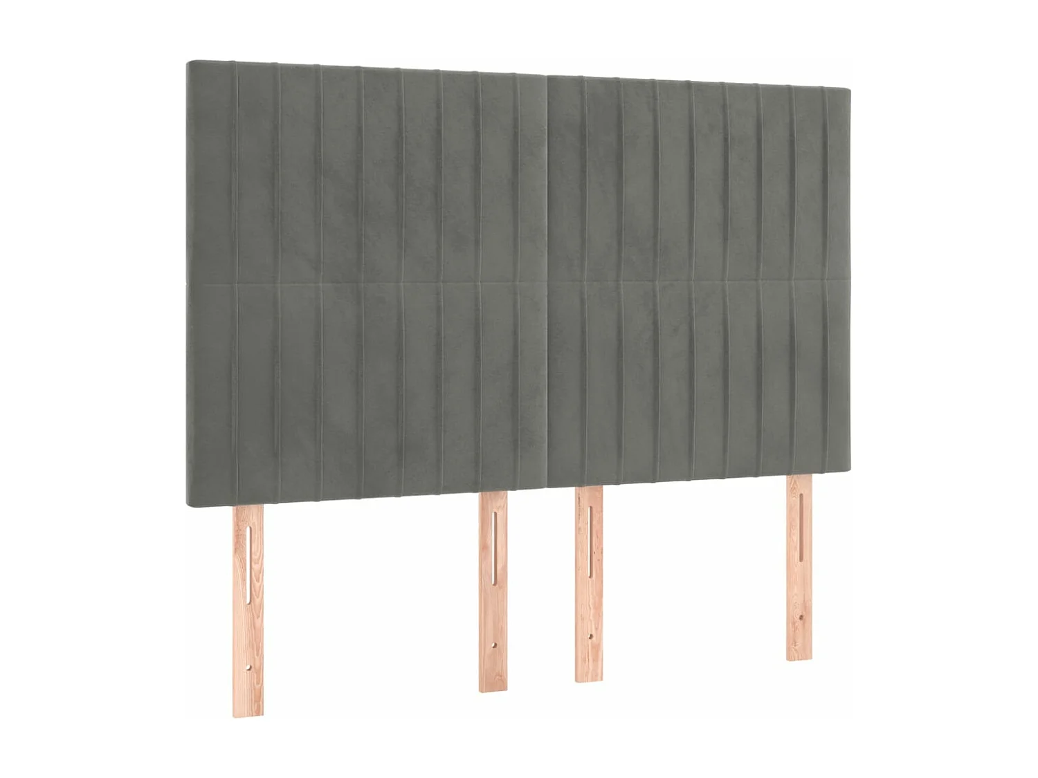Tête de lit à LED Gris clair 144x5x118-128 Velours