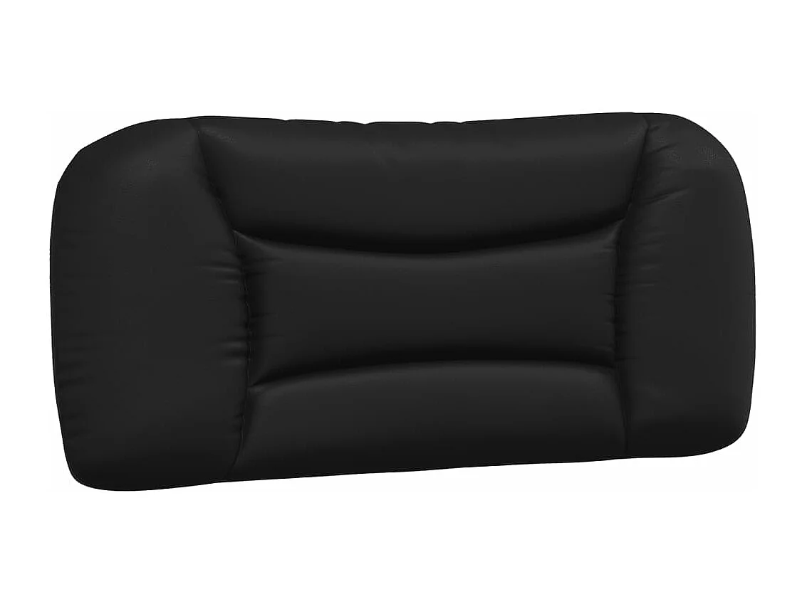 Coussin de tête de lit noir 80cm similicuir
