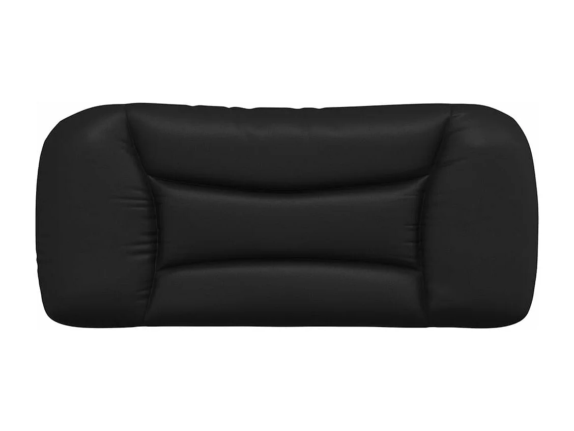 Coussin de tête de lit noir 80cm similicuir