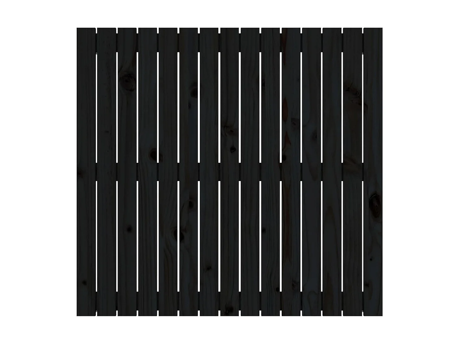 Tête de lit murale Noir 95,5x3x90 Bois massif de pin