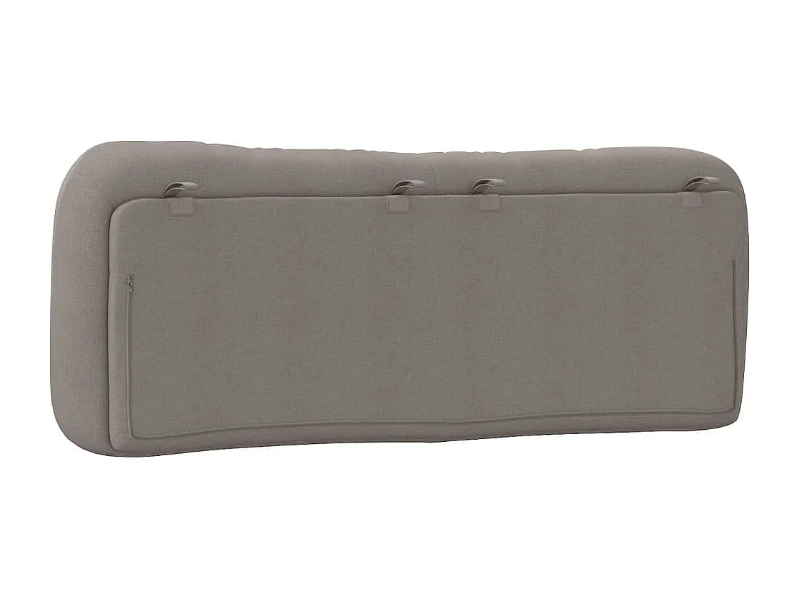 Coussin de tête de lit taupe 140cm tissu