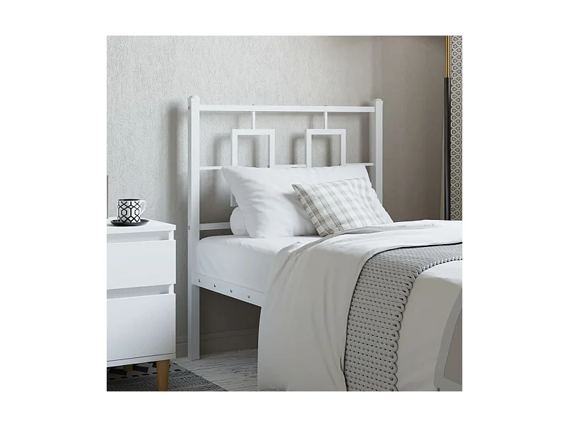 Tête de lit métal blanc 80cm