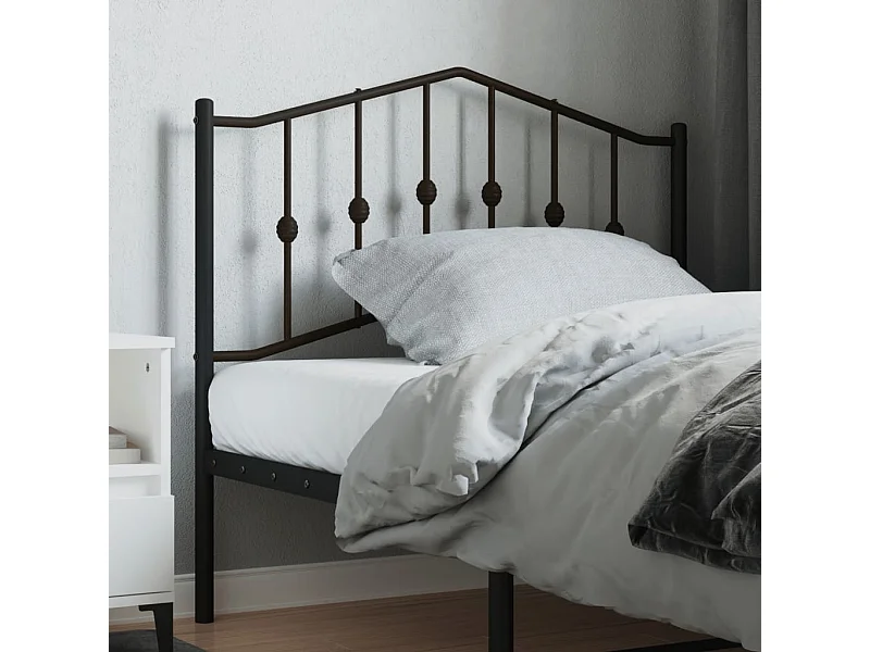 Tête de lit métal noir 100cm