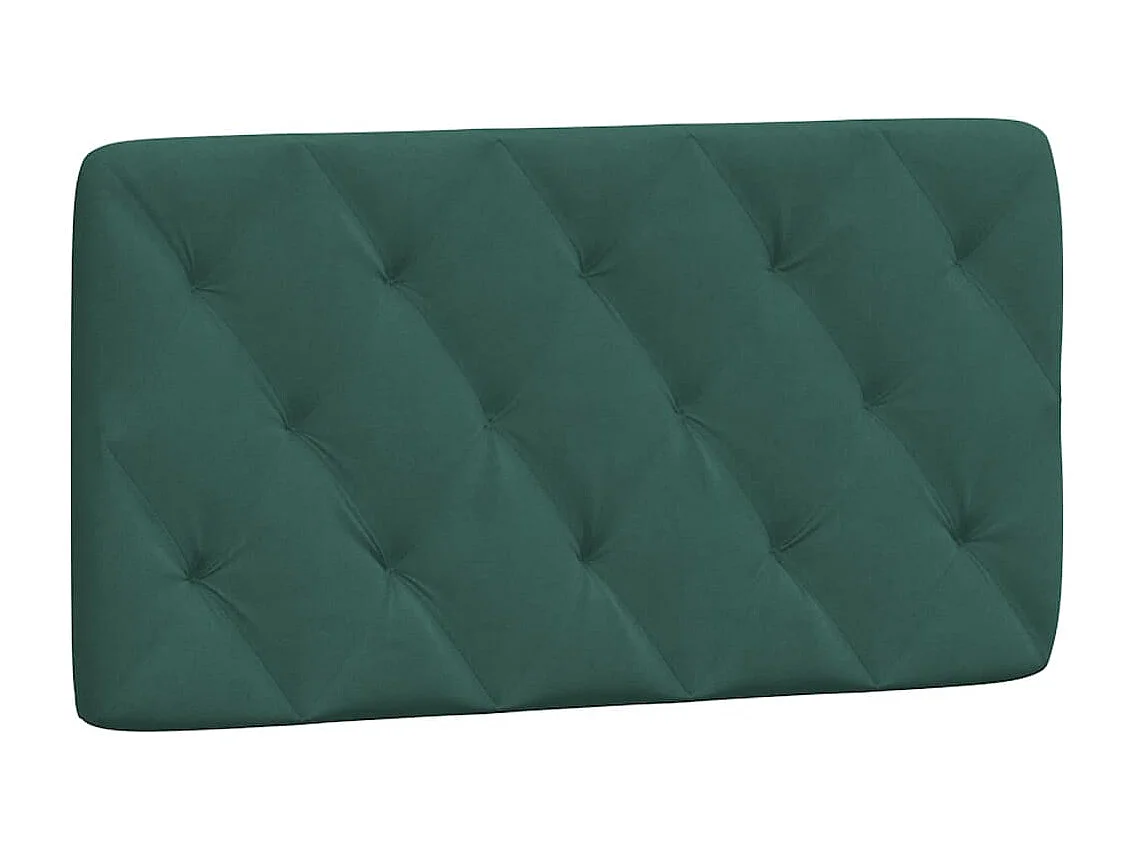 Coussin de tête de lit vert foncé 100cm velours