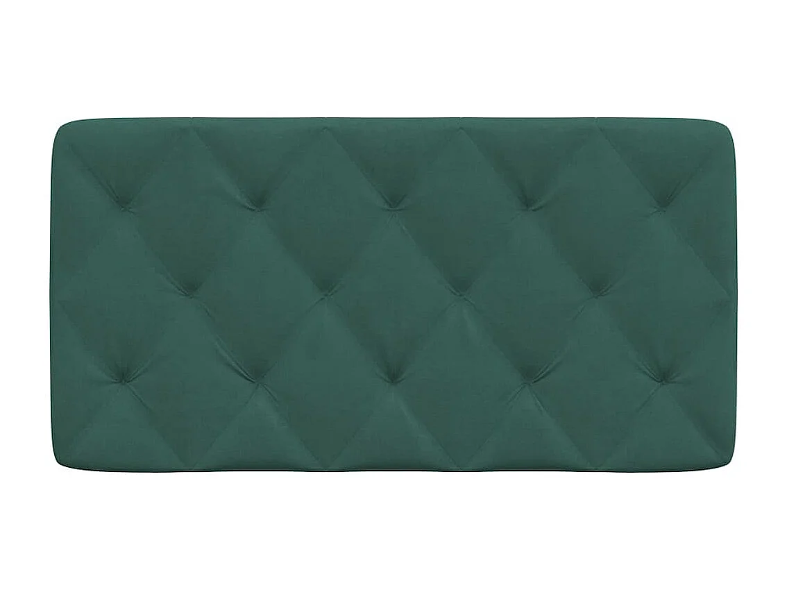 Coussin de tête de lit vert foncé 100cm velours
