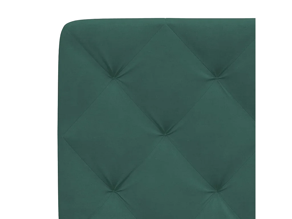 Coussin de tête de lit vert foncé 100cm velours