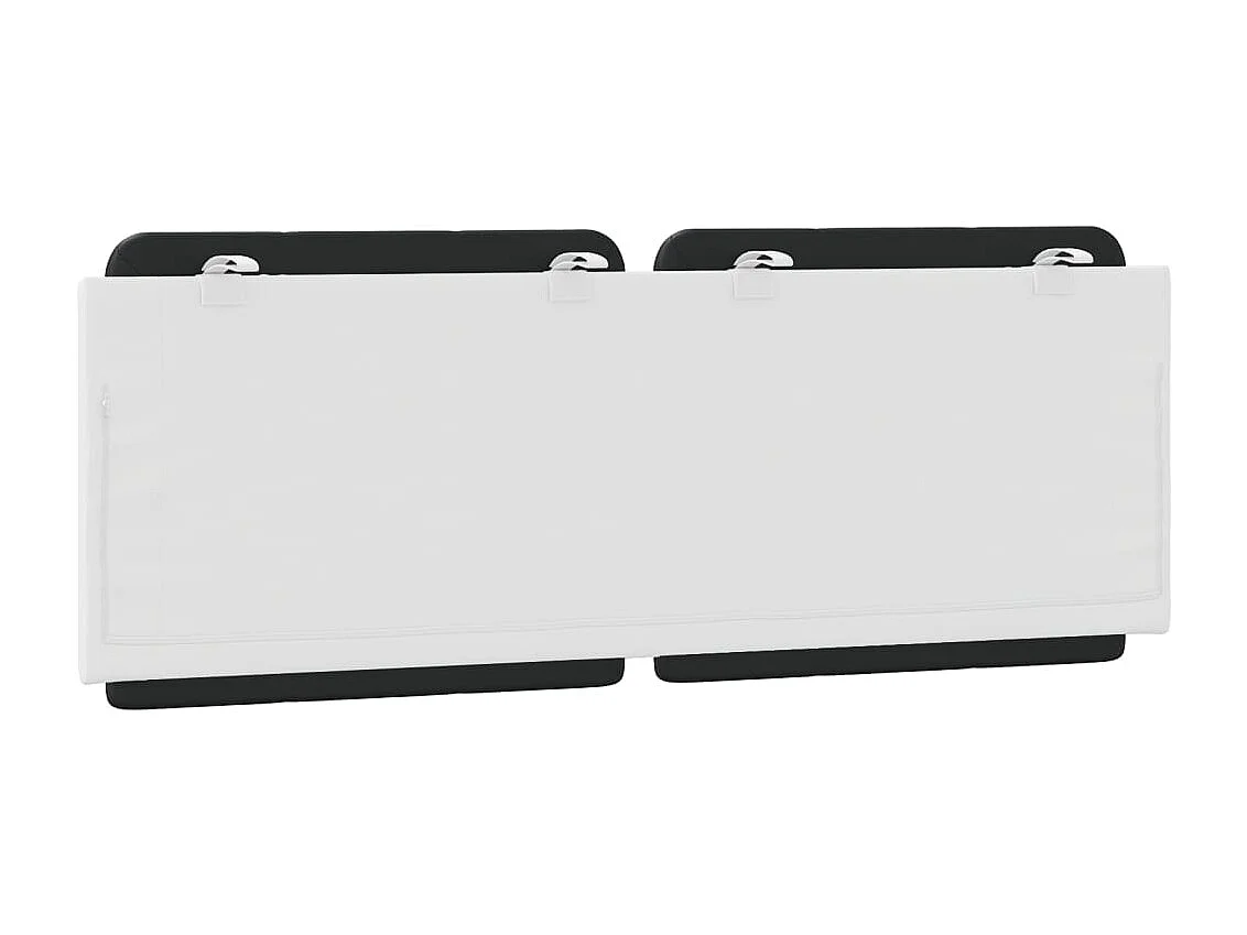 Coussin de tête de lit noir et blanc 140cm similicuir