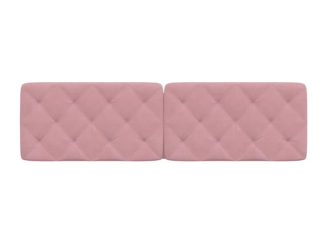Coussin de tête de lit rose 180cm velours