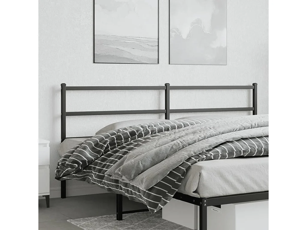 Tête de lit métal noir 193cm