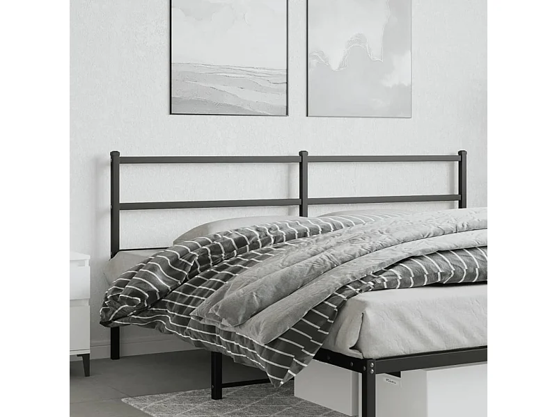 Tête de lit métal noir 193cm