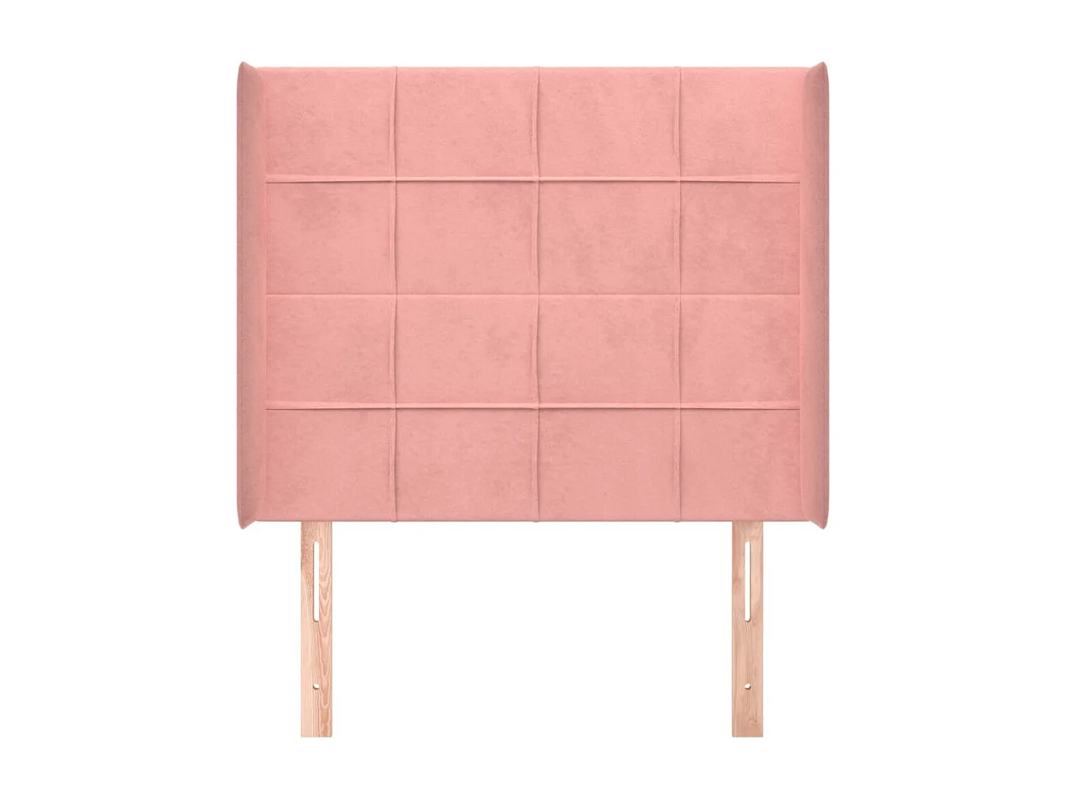 Tête de lit avec oreilles Rose 103x16x118-128 Velours