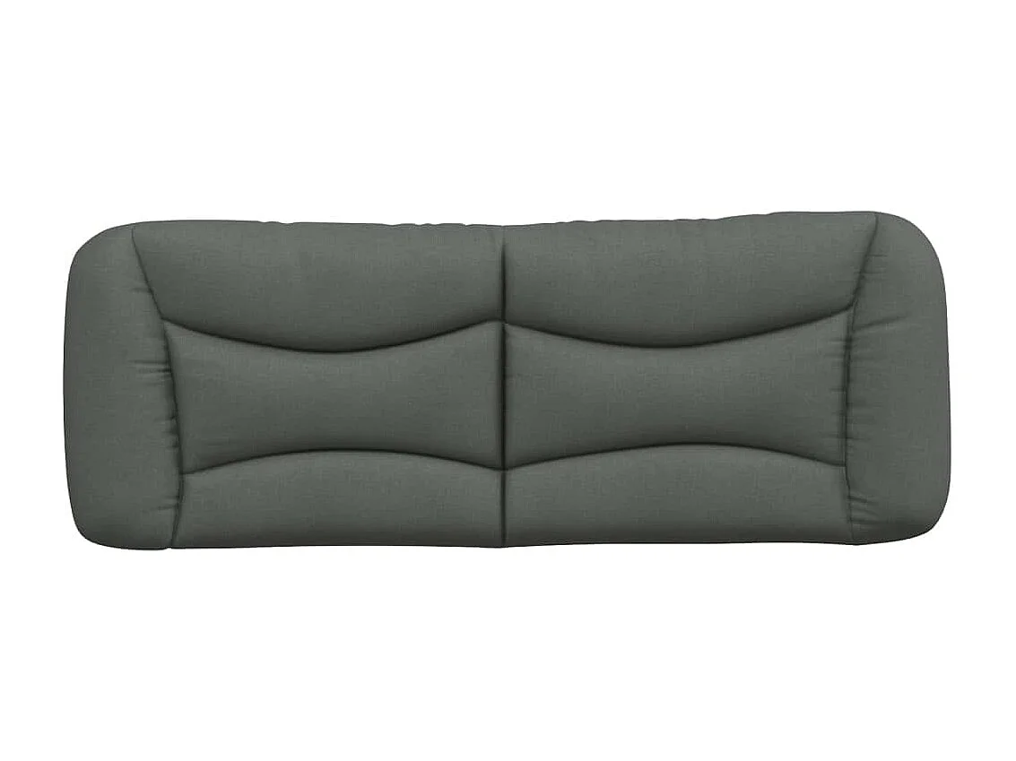 Coussin de tête de lit gris foncé 120cm tissu