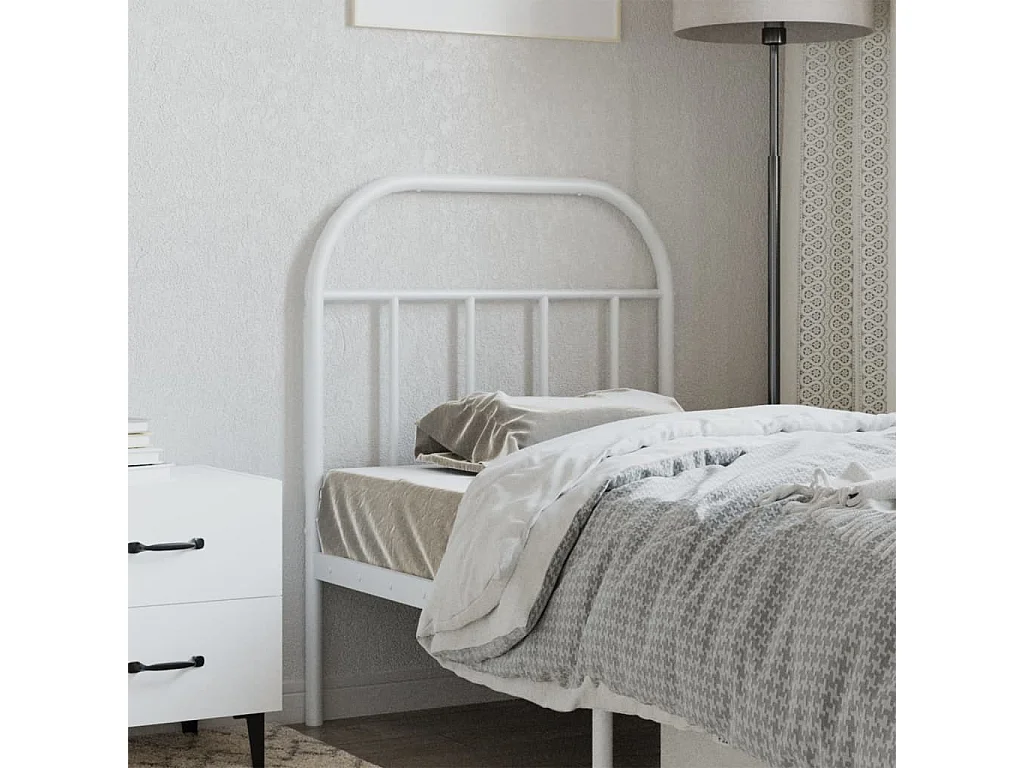 Tête de lit métal blanc 75cm