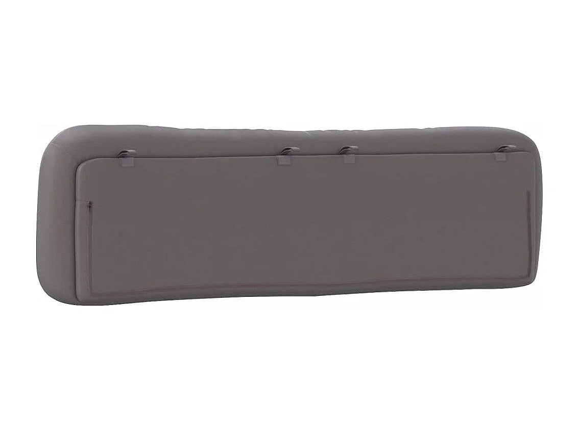 Coussin de tête de lit gris 180cm similicuir