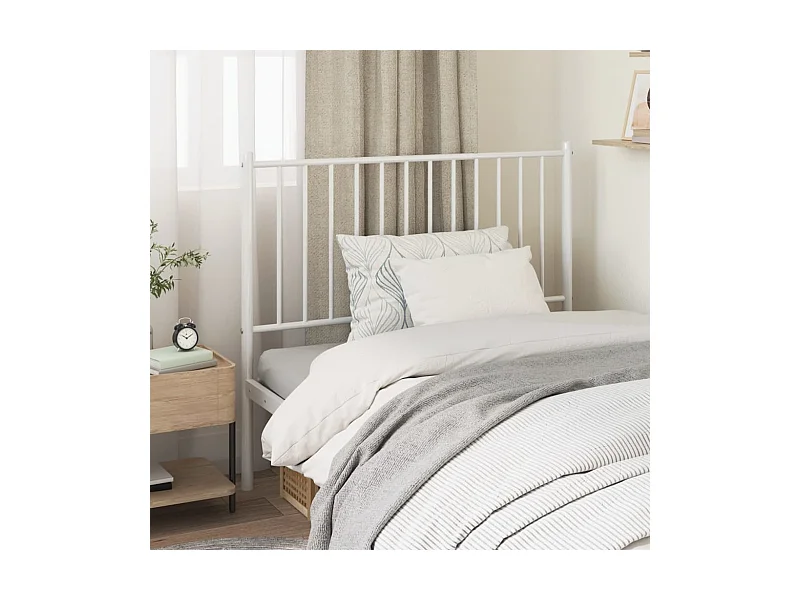 Tête de lit métal blanc 100cm